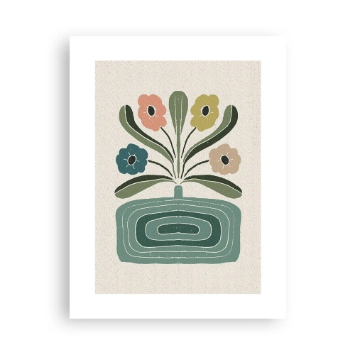 Affisch - Symmetrisk bukett - 30x40 cm