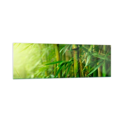 Glastavla - Bild på glas - Lär känna grönskan i sig - 160x50 cm