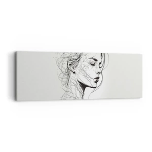 Canvastavla - Bild på duk - Porträtt i drömmar - 90x30 cm