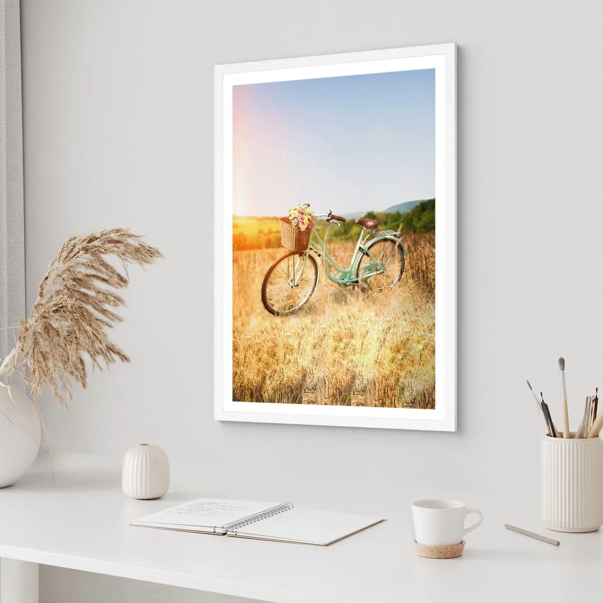 Affisch i vit ram - Jag stannar här en stund - 30x40 cm