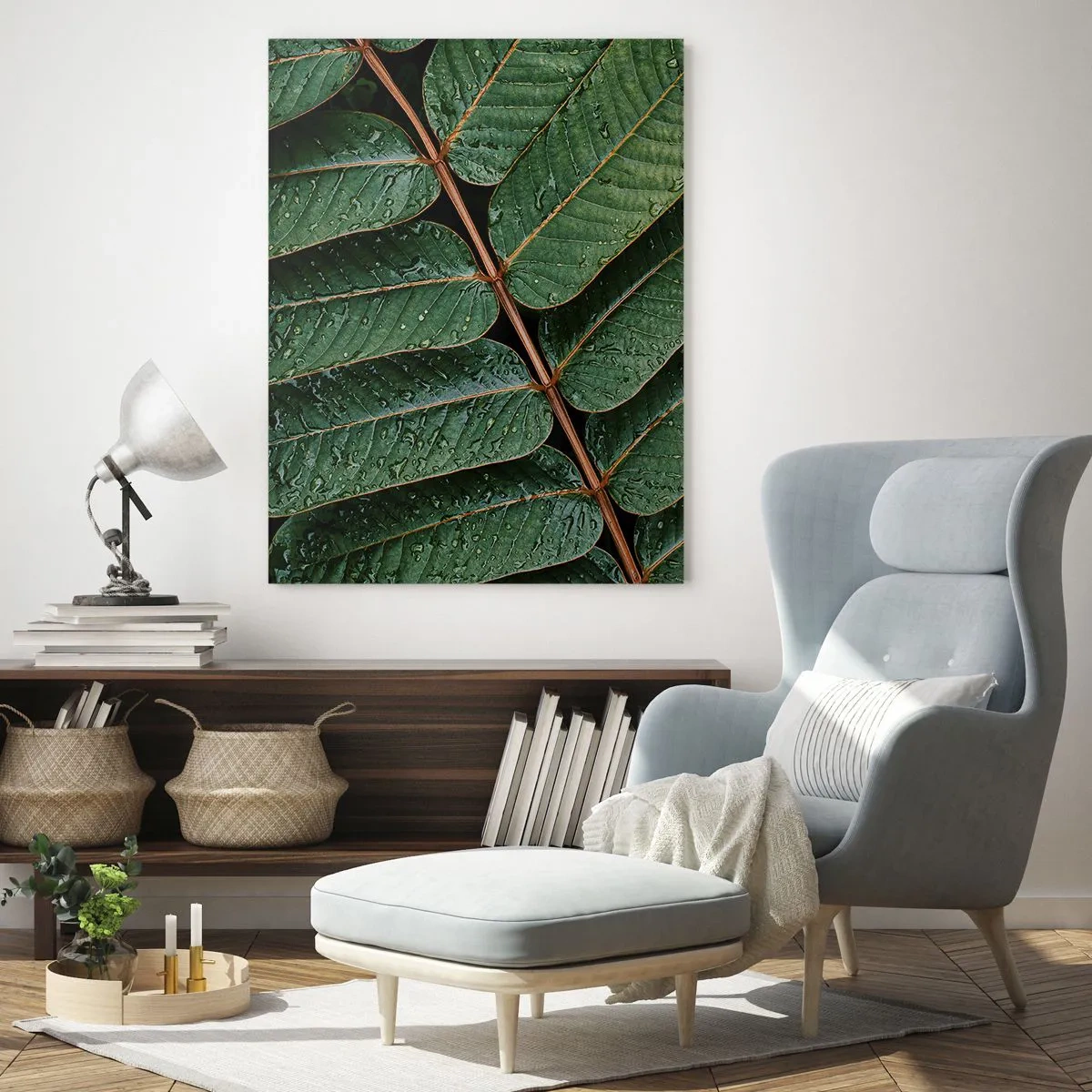 Glastavla - Bild på glas - I den gröna rytmen - 80x120 cm