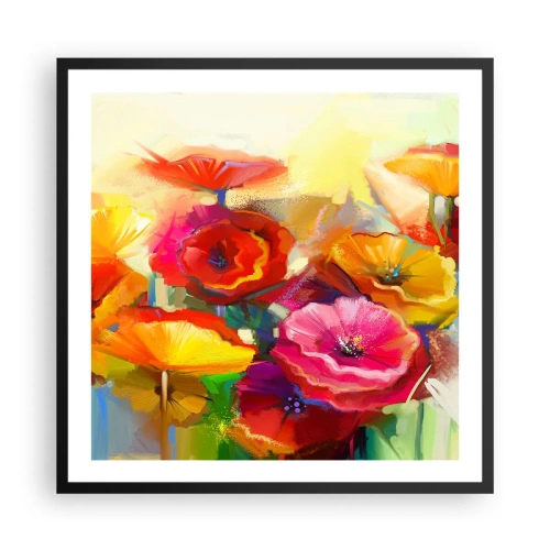 Affisch i svart ram - Inte bara rött - 60x60 cm