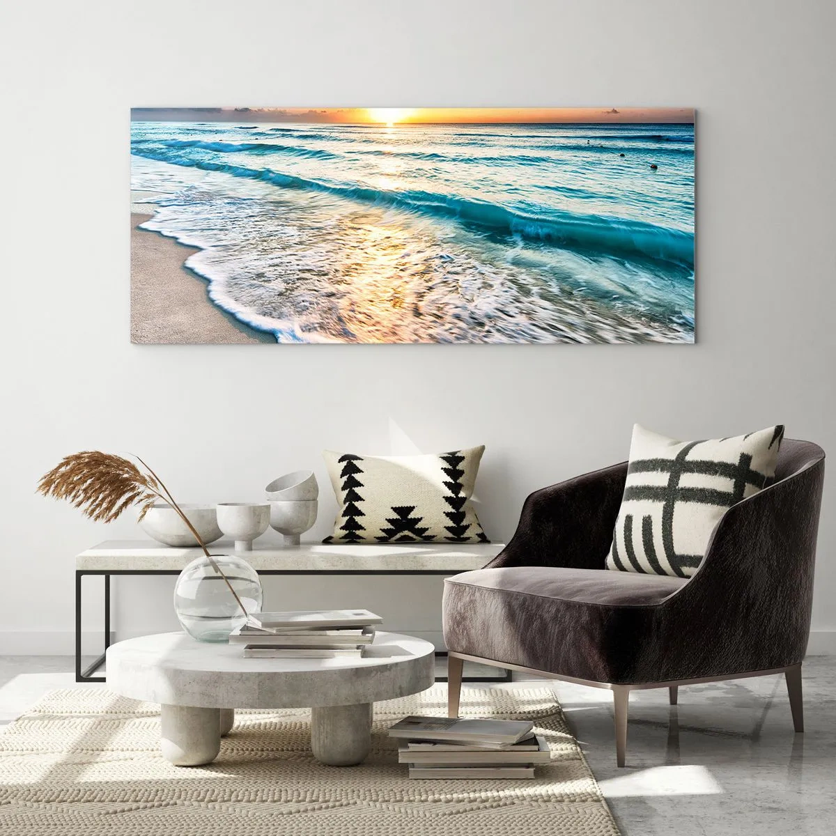 Glastavla - Bild på glas - Vy värd besväret - 160x50 cm