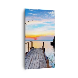 Canvastavla - Bild på duk - God kväll - 55x100 cm