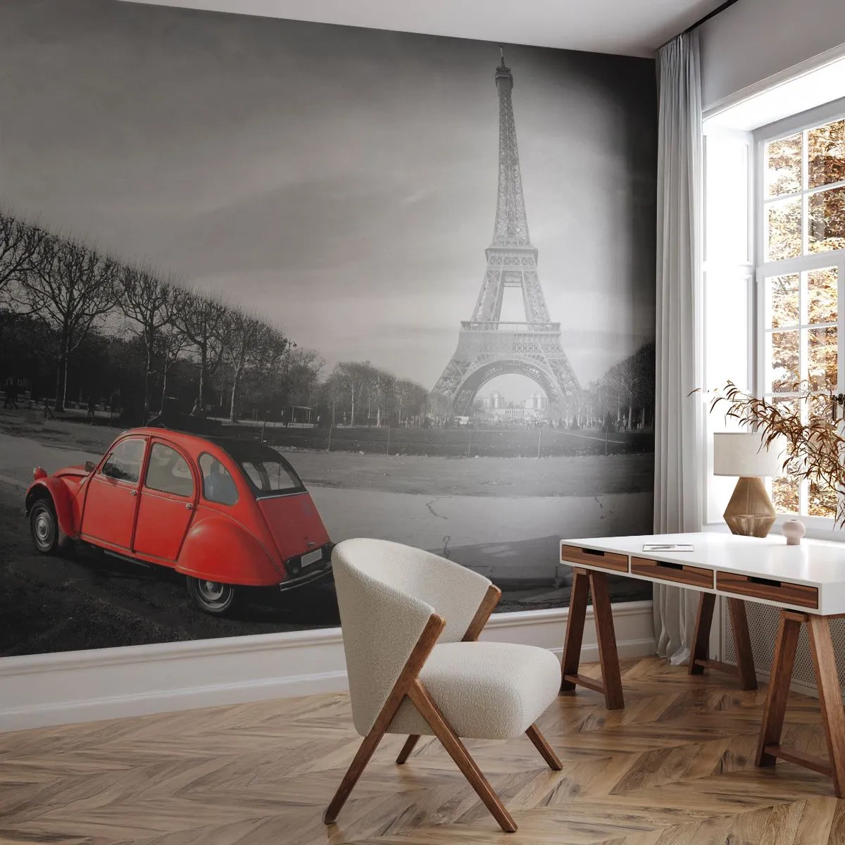 Självhäftande Fototapet Deluxe Sticker - Mera parisianskt än själva Paris - Stad, Eiffeltornet, Paris - 250x175 cm