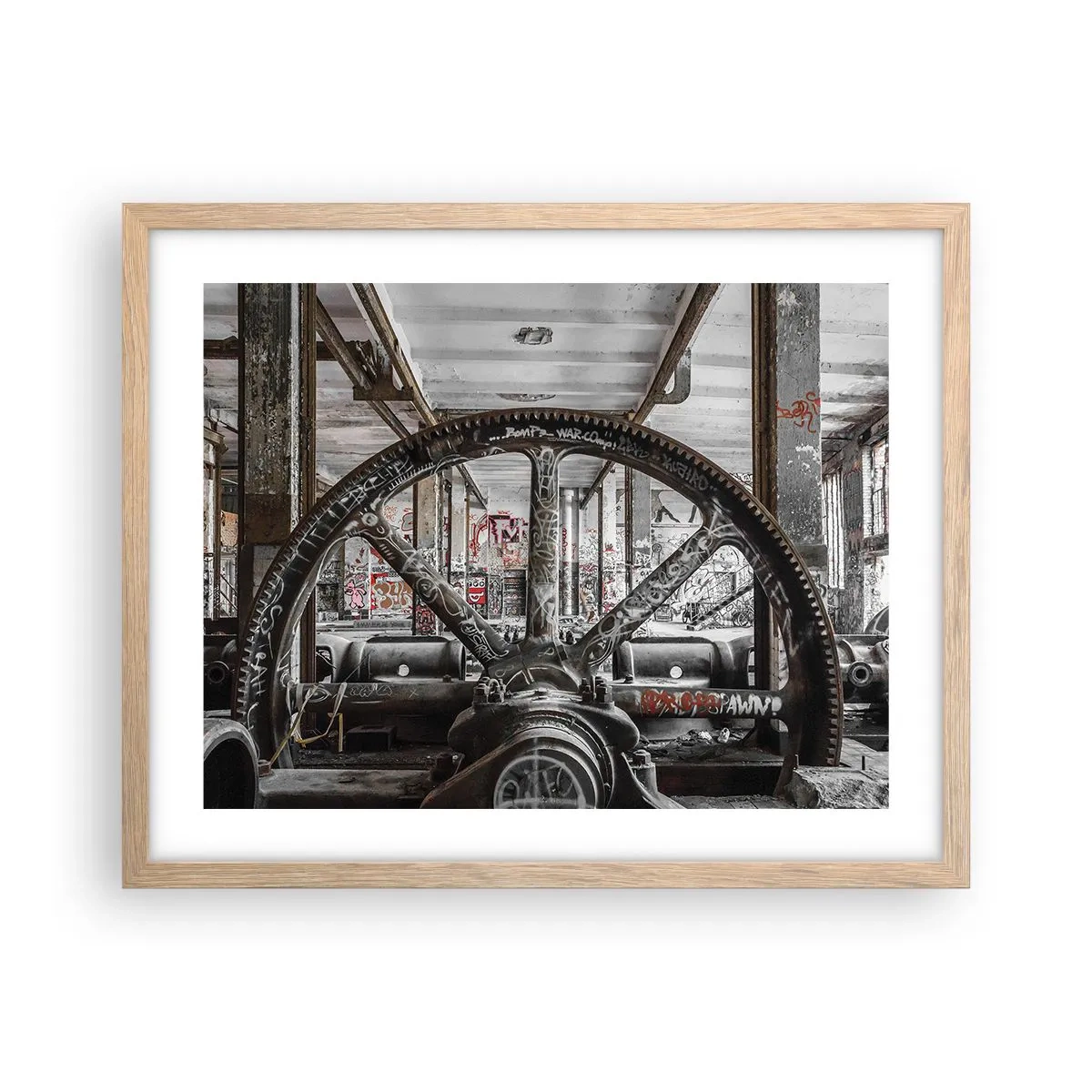 Affisch i ram av ljusek - Fabrikens hemliga liv - 50x40 cm