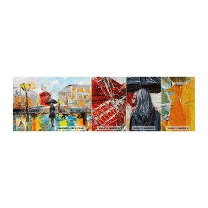Provbit av fototapet Premium Sand - Parislegender - Kvinna, Paris, Stad - 100x30 cm