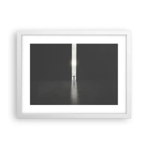 Affisch i vit ram - Ett steg mot den ljusa framtiden - 40x30 cm