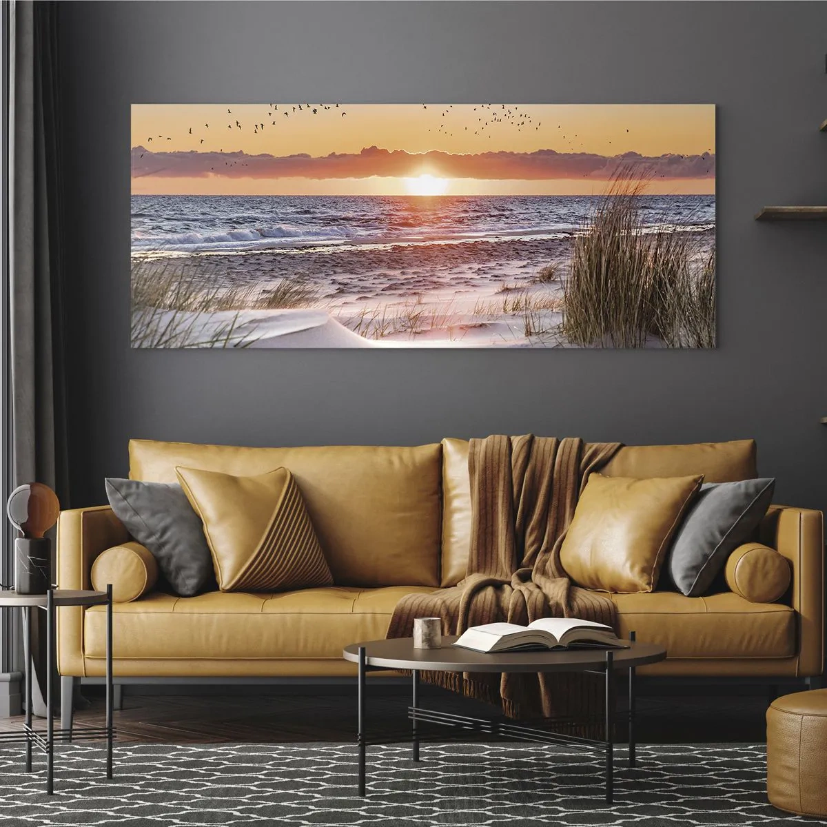 Glastavla - Bild på glas - Horisontellt landskap - 120x50 cm