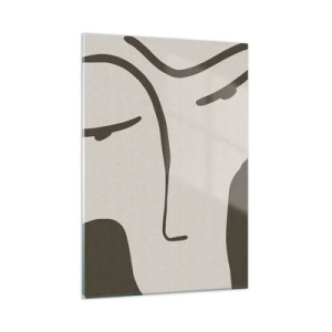 Glastavla - Bild på glas - Som från en målning av Modigliani - 50x70 cm