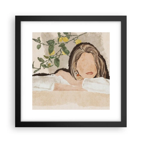 Affisch i svart ram - Sydlig skönhet - 30x30 cm