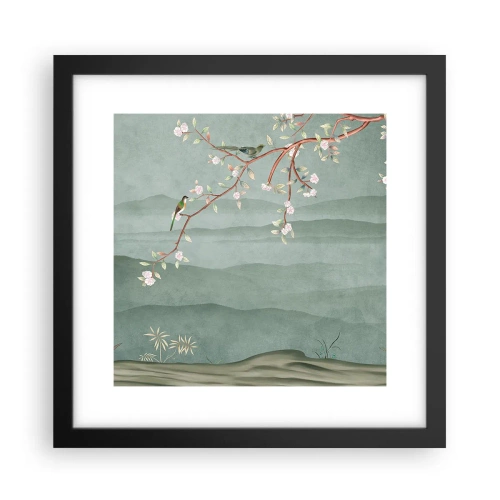 Affisch i svart ram - Vår, ah, det är du - 30x30 cm