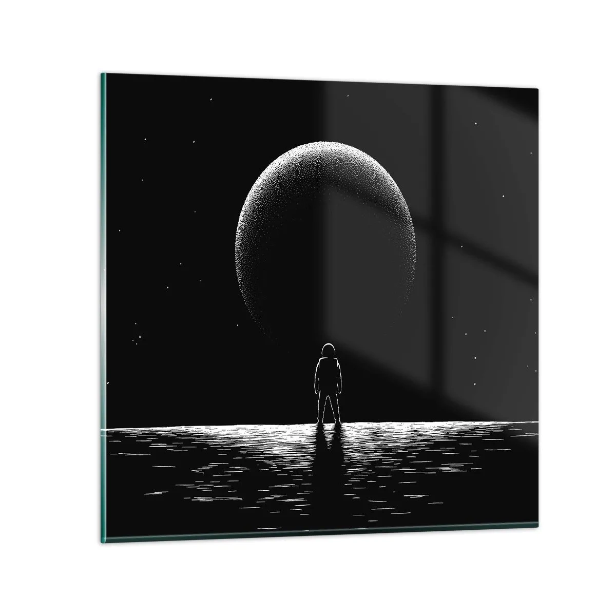 Glastavla - Bild på glas - Ansikte mot ansikte - 60x60 cm