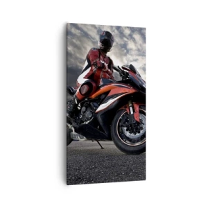 Canvastavla - Bild på duk - Mörk ryttare - 55x100 cm