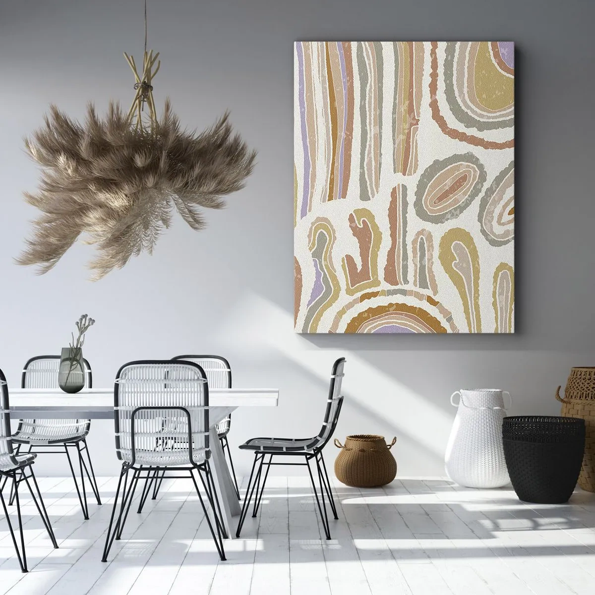 Canvastavla - Bild på duk - Färgglada tvärsnitt - 50x70 cm