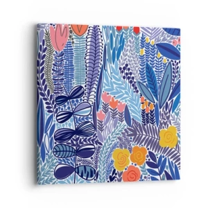 Canvastavla - Bild på duk - Hawaii-trädgård - 40x40 cm