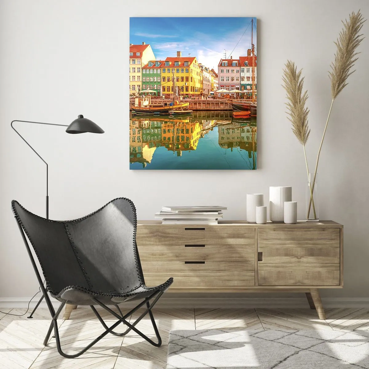 Glastavla - Bild på glas - Vid spegelklart vatten - 50x70 cm