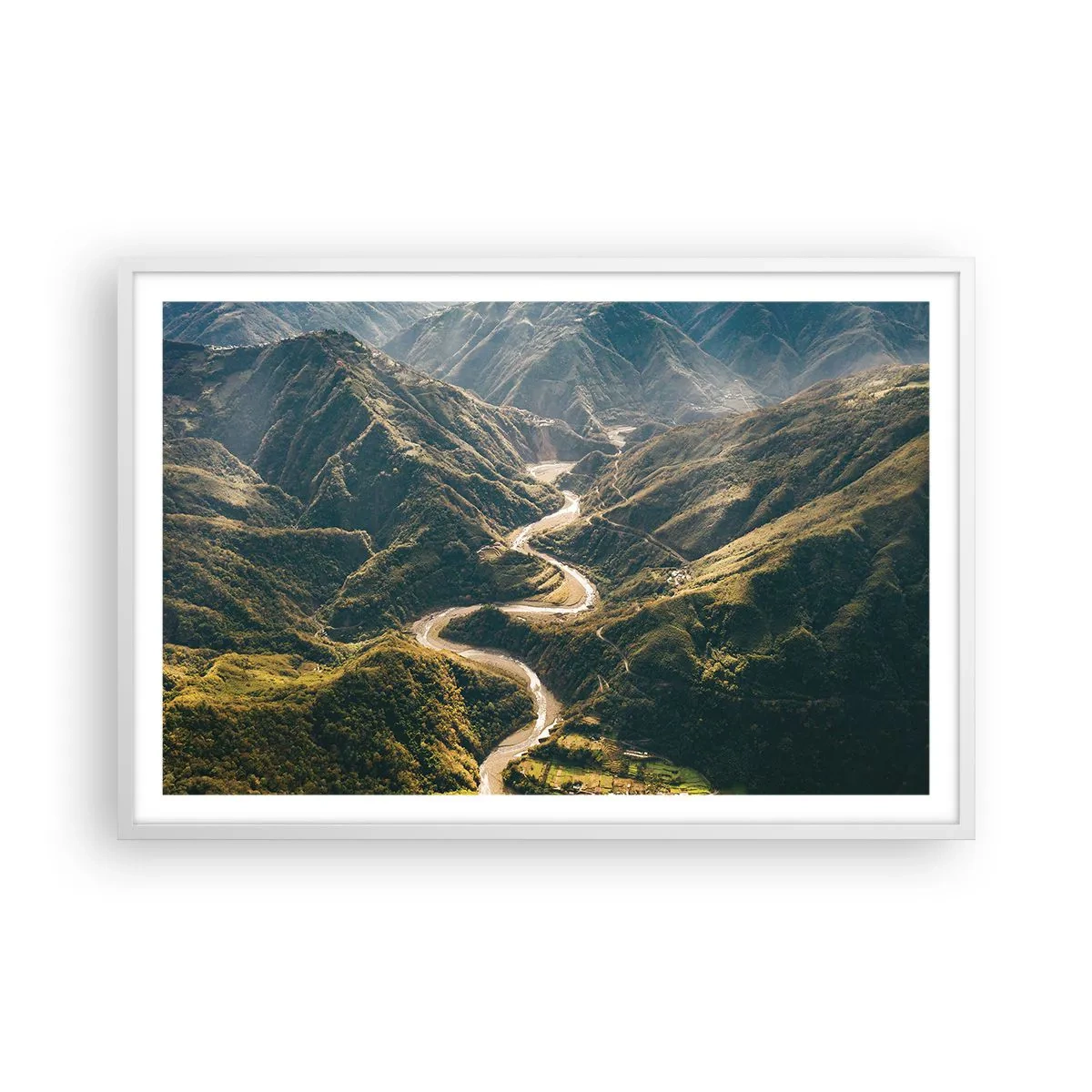 Affisch i vit ram - Direkt från fjällens hjärta - 91x61 cm
