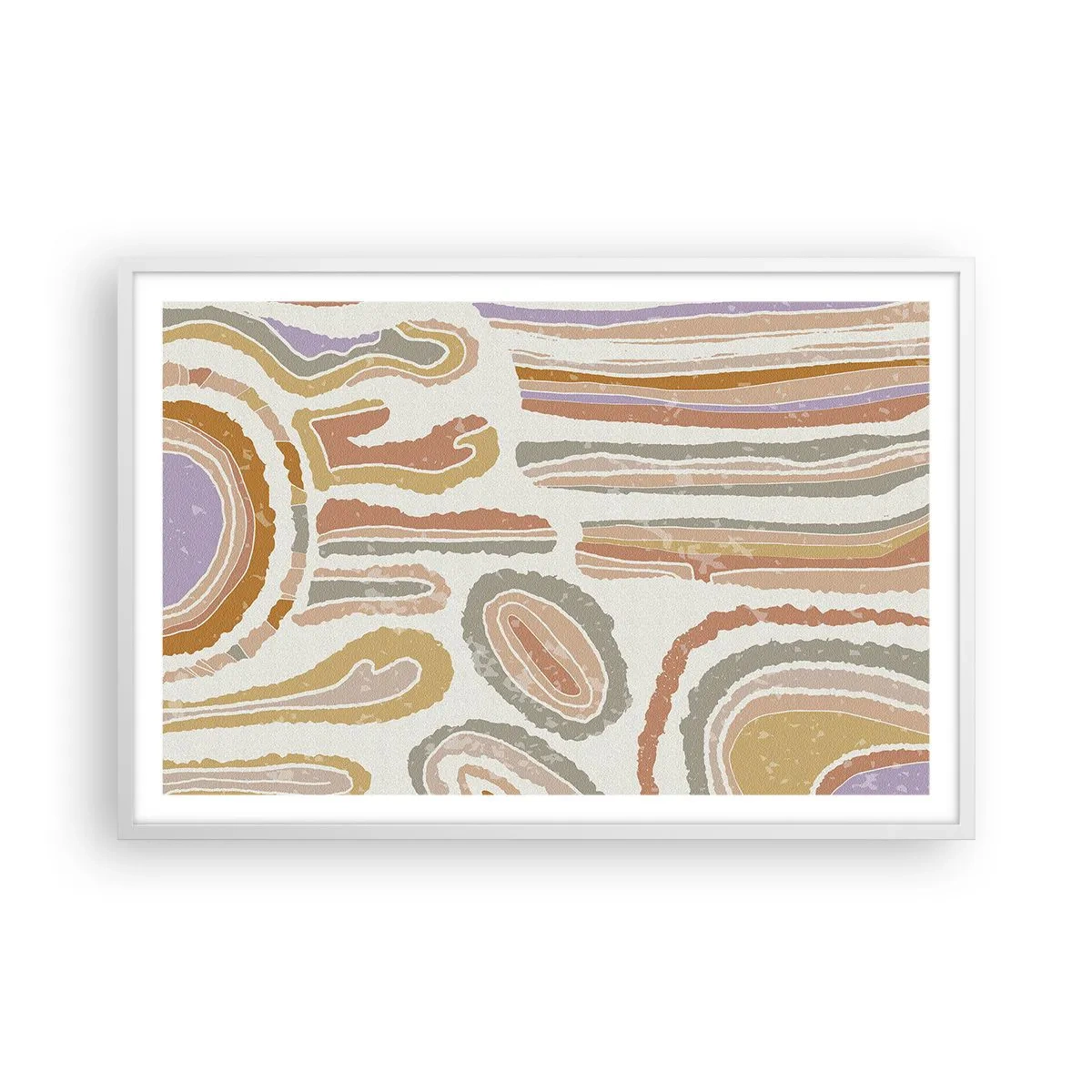 Affisch i vit ram - Färgglada tvärsnitt - 91x61 cm