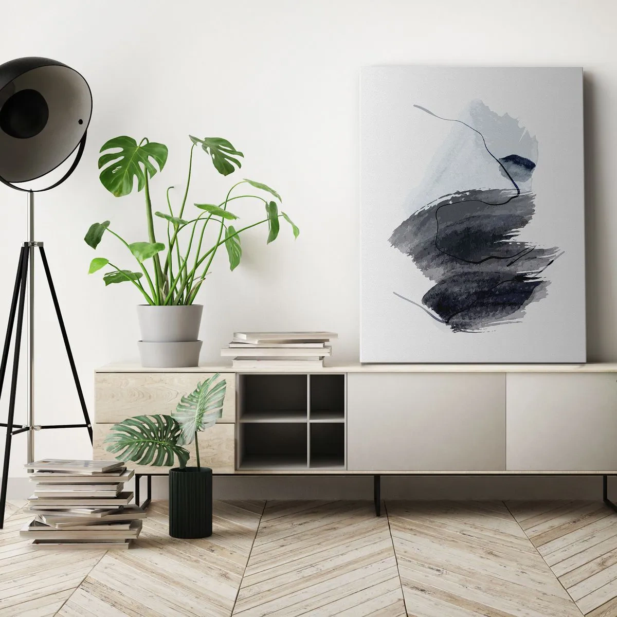 Canvastavla - Bild på duk - Intensitet och rörelse - 45x80 cm