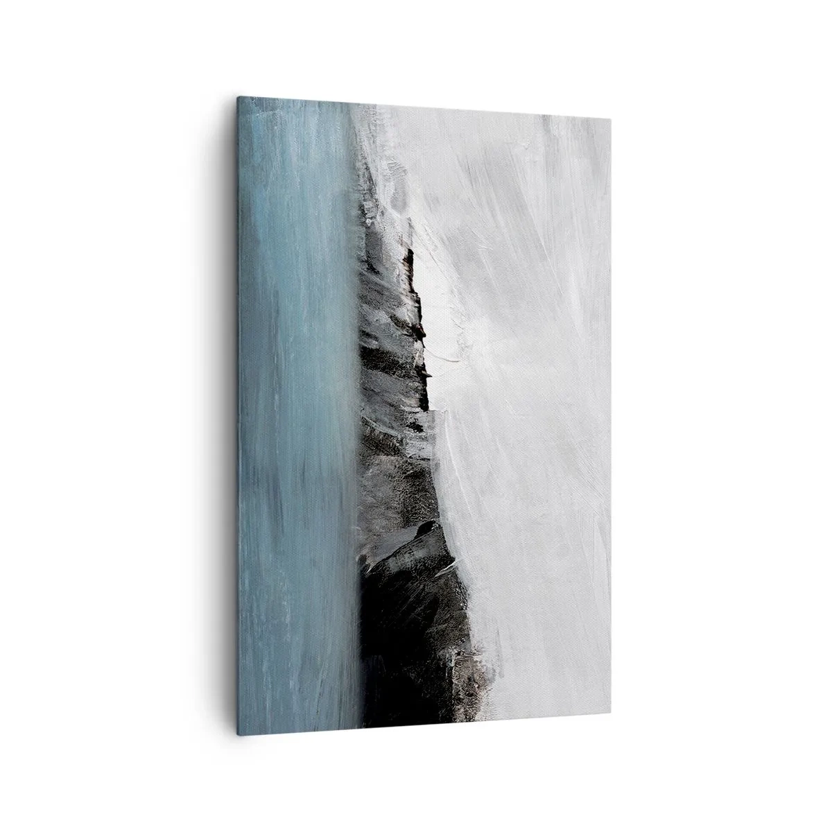 Canvastavla - Bild på duk - Vatten - jord: en krock mellan elementen - 80x120 cm