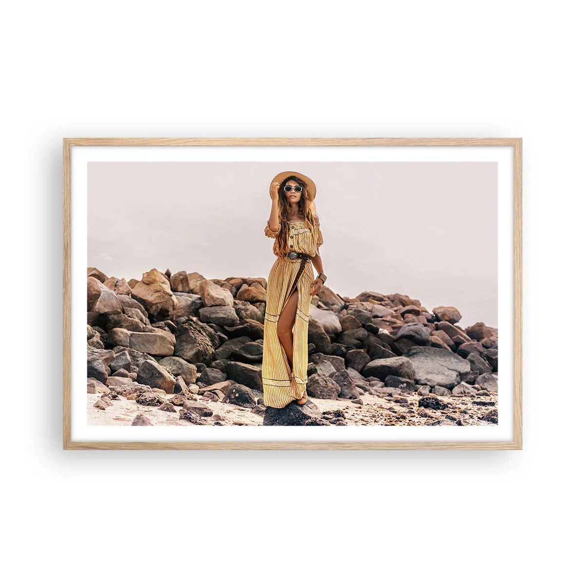 Affisch i ram av ljusek - Stenarnas magi - 91x61 cm