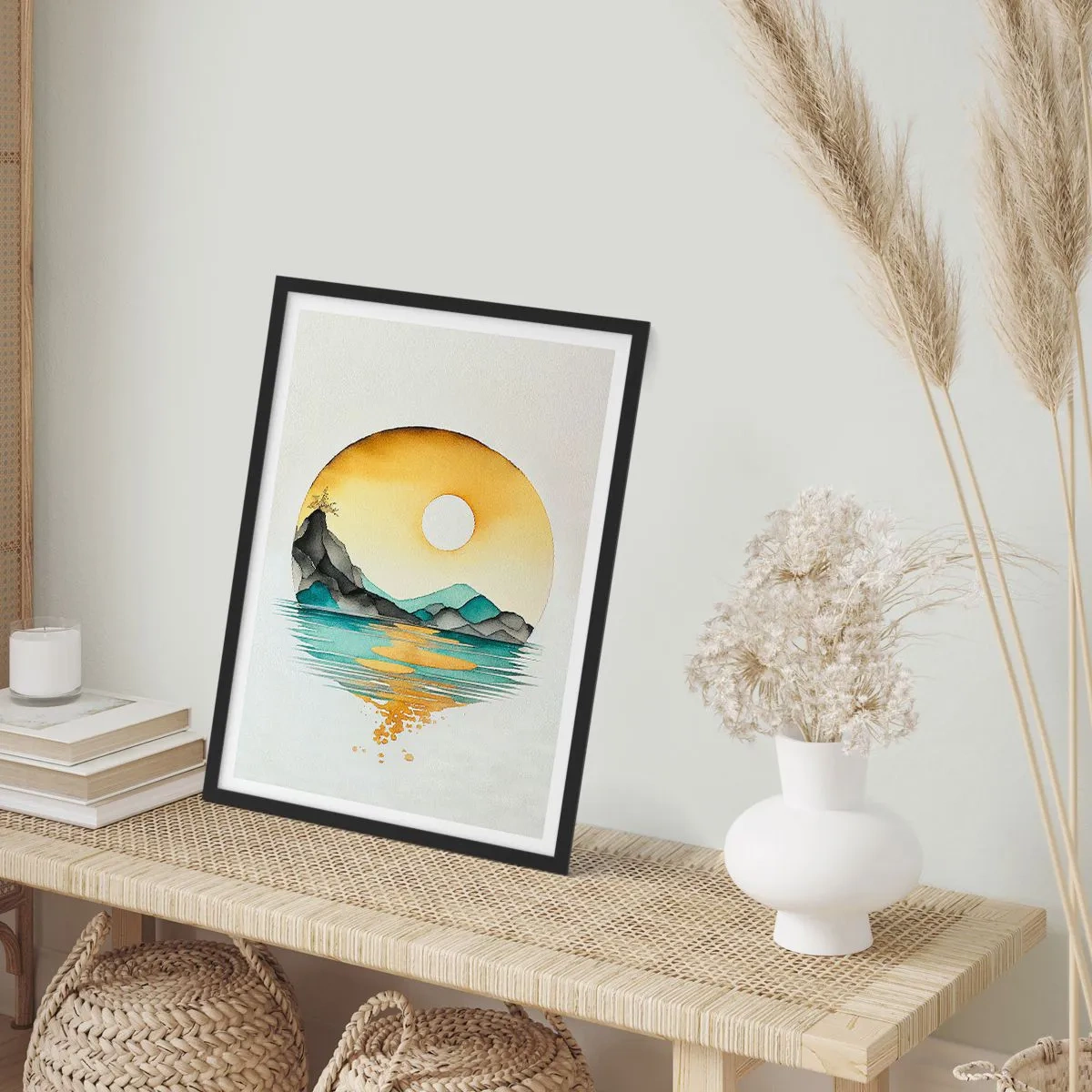 Affisch i svart ram - I en cirkel av skönhet - 40x50 cm