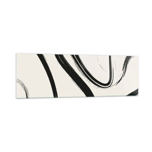 Glastavla - Bild på glas - Svart och vit elegans - 160x50 cm