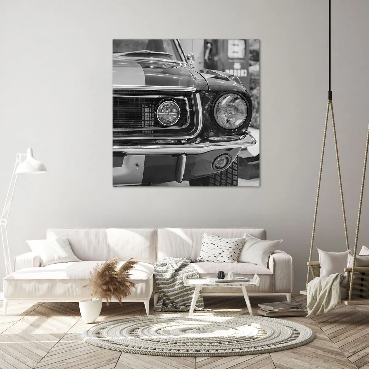 Canvastavla - Bild på duk - Kör hårt - 70x70 cm