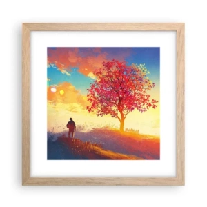 Affisch i ram av ljusek - Pilgrim i målet - 30x30 cm