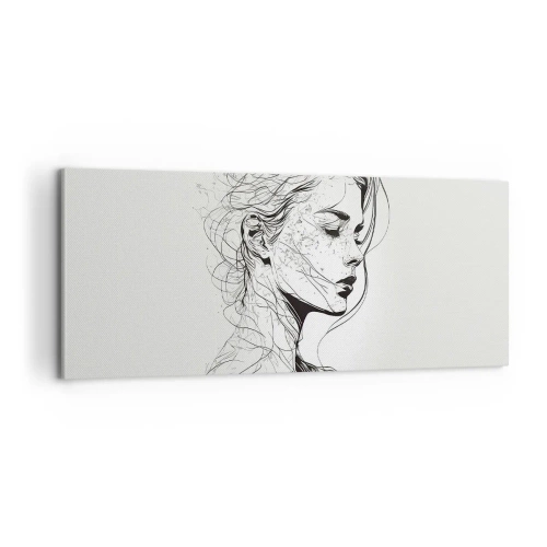Canvastavla - Bild på duk - Porträtt i drömmar - 100x40 cm