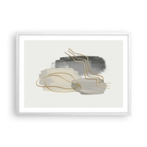 Affisch i vit ram - Varaktighet och rörelse - 70x50 cm