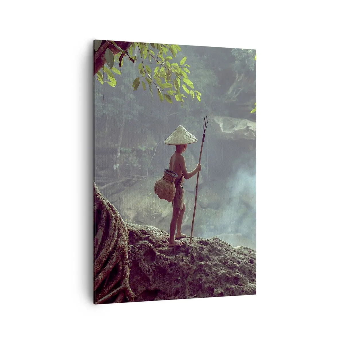 Canvastavla - Bild på duk - Vän med naturen - 70x100 cm