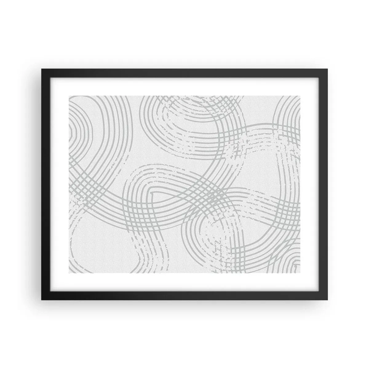 Affisch i svart ram - Det finns ingen rak väg - 50x40 cm