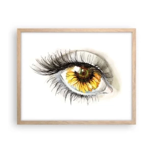 Affisch i ram av ljusek - Blick het som sommar - 50x40 cm