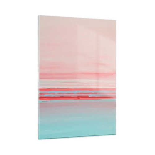 Glastavla - Bild på glas - Abstraktion i gryningen - 50x70 cm