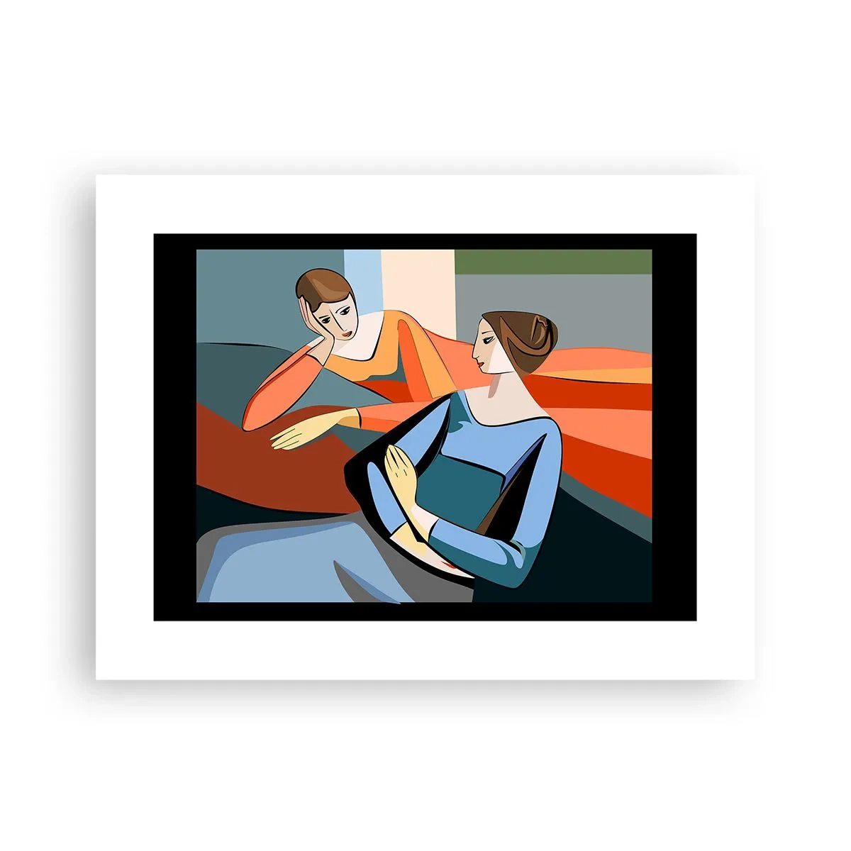 Affisch - Ett ögonblick av förtrolighet - 40x30 cm