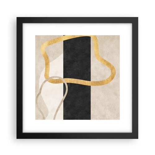 Affisch i svart ram - Slingrande former - 30x30 cm