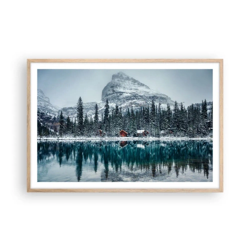 Affisch i ram av ljusek - Kanadensisk tillflyktsort - 91x61 cm