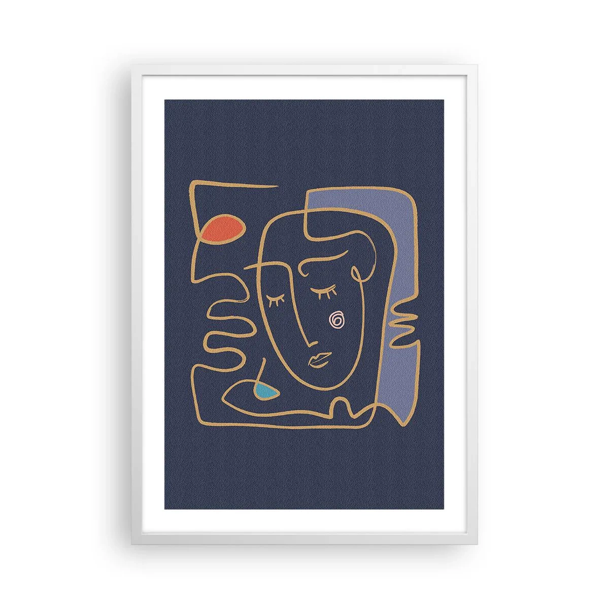 Affisch i vit ram - I drömmarnas värld - 50x70 cm