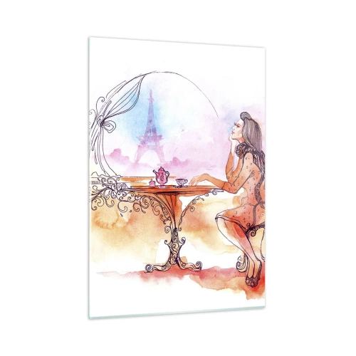 Glastavla - Bild på glas - Paris stil - 50x70 cm