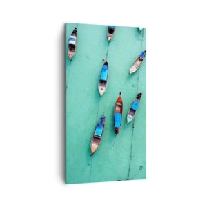 Canvastavla - Bild på duk - Under en glad väntan - 45x80 cm