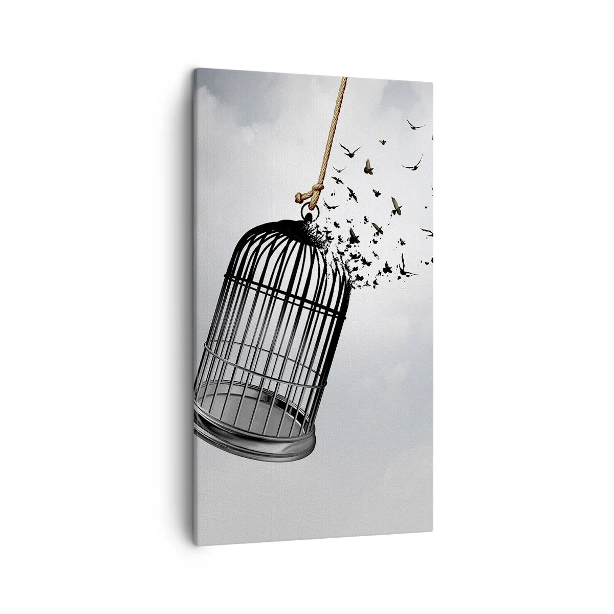 Canvastavla - Bild på duk - Tro...Hopp...Frihet! - 45x80 cm