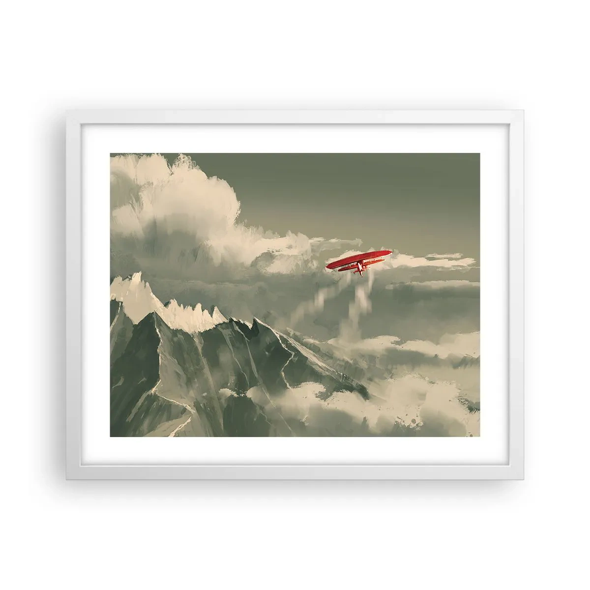 Affisch i vit ram - Orädd pionjär - 50x40 cm