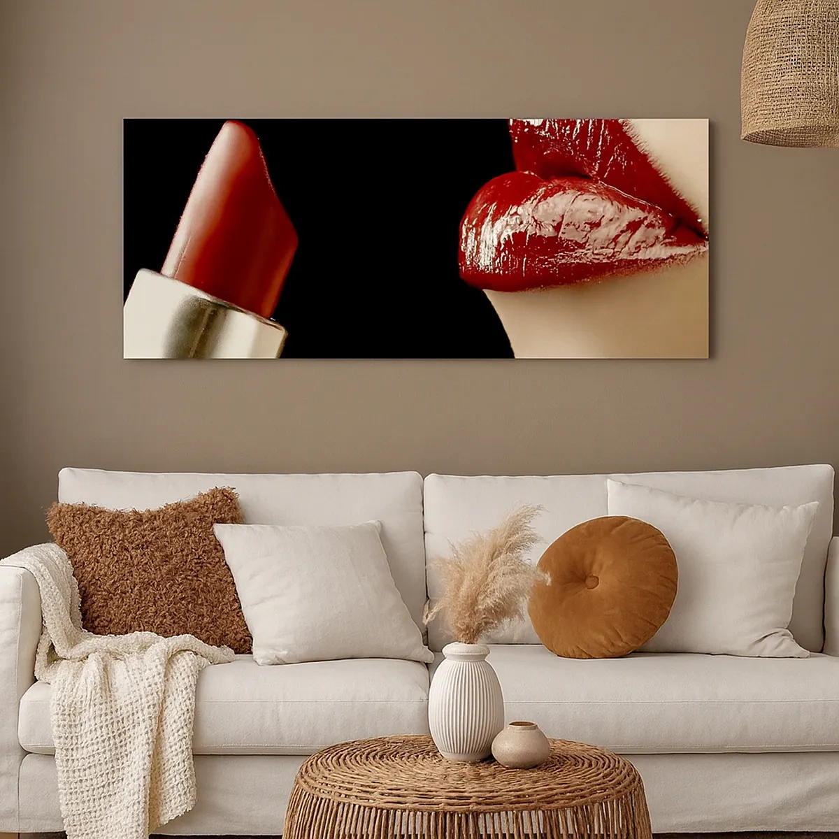 Canvastavla - Bild på duk - Karminets sensualitet och glans - 30x30 cm