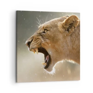 Canvastavla - Bild på duk - Försök att inte lyssna - 60x60 cm