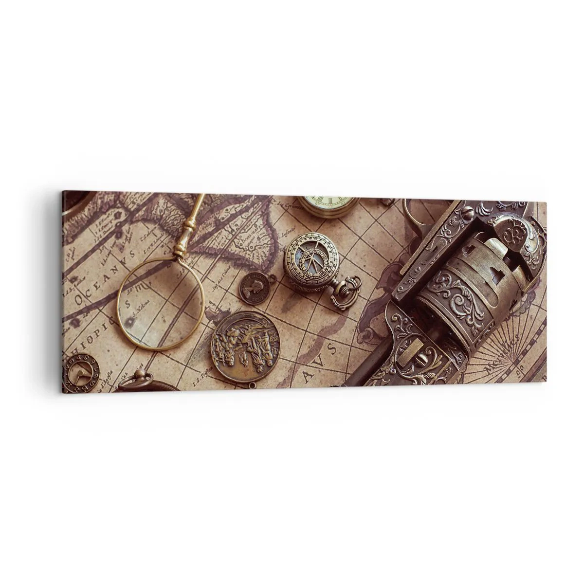 Canvastavla - Bild på duk - Äventyret kallar - 140x50 cm