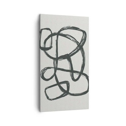 Canvastavla - Bild på duk - Loopad abstraktion - 45x80 cm