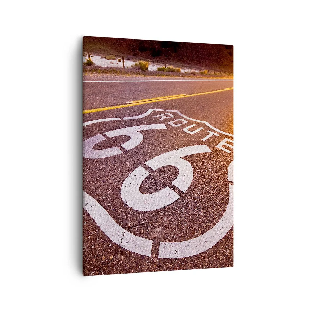 Canvastavla - Bild på duk - Den kända Route 66 - 50x70 cm