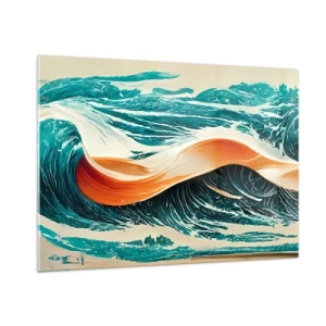 Glastavla - Bild på glas - Surfarens dröm - 100x70 cm